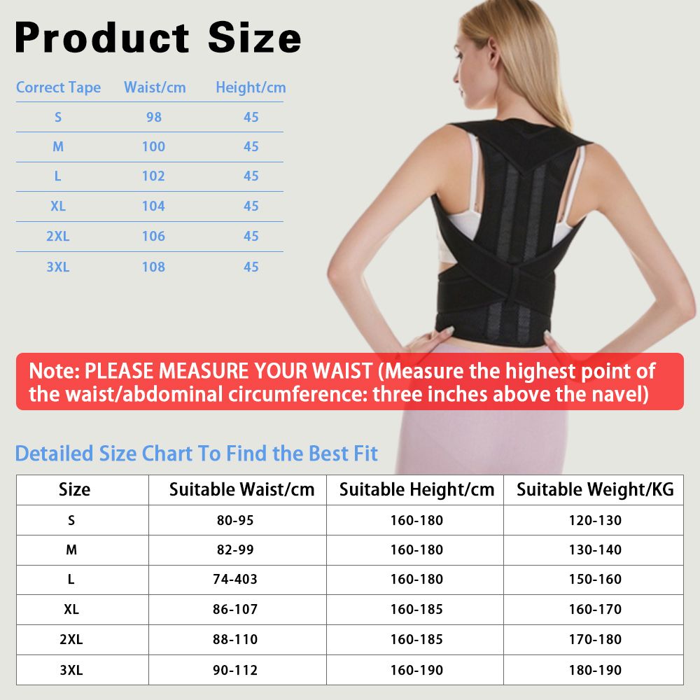 Posture Corrector Scoliosis Back Brace Spine Corset