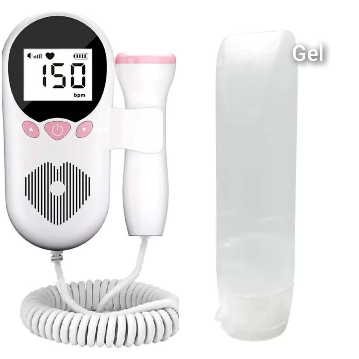 3.0MHZ Doppler Fetal Baby Heartbeat Monitor  With Gel