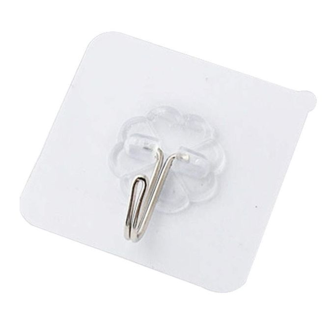 30 Pack Transparent Seamless Adhesive Hook Hanger Traceless Hooks Wall