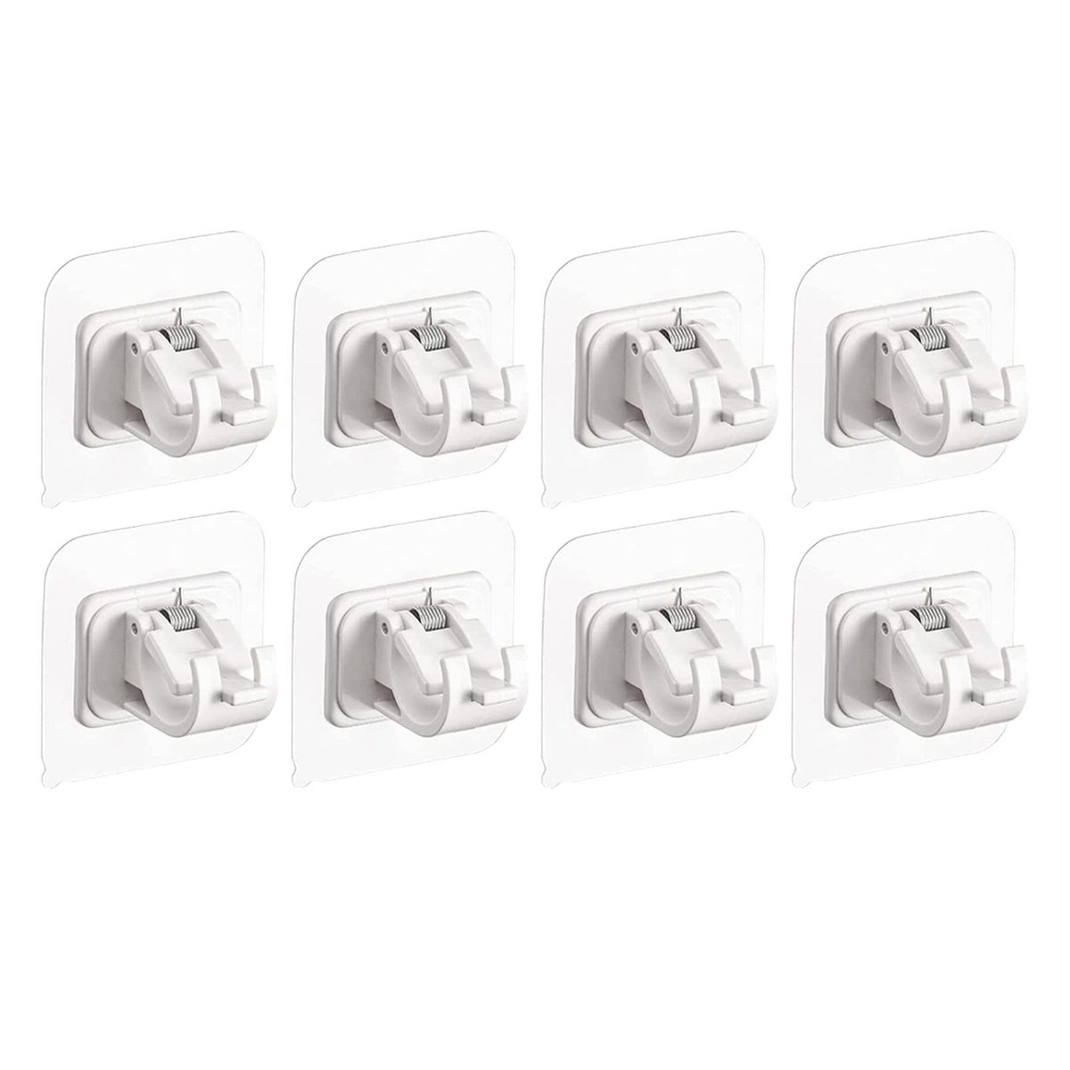 8 PCS Self Adhesive Curtain Rod Brackets Punch