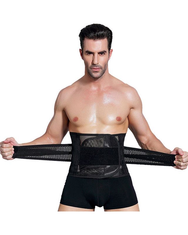 Shaper Unisex Waist Trainer Fat Burner Slimming Belt-Black