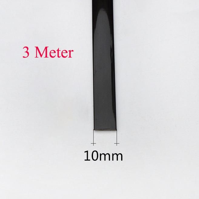Car Mouldings Trim Strip, Exterior Edge Decor Trim Film Strips Seal Auto Door Gap Filler Protector Fit for Most Car Black Sliver