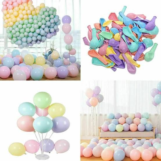 Unicorn Rainbow Pastel Balloons- High Helium Quality- 100pcs