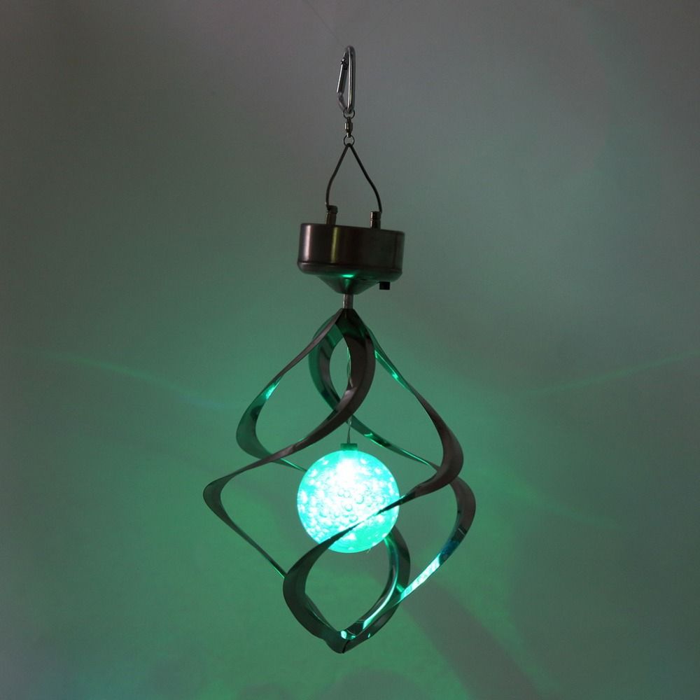 Color Changing Solar Powered LED Wind Chimes Wind Spinner