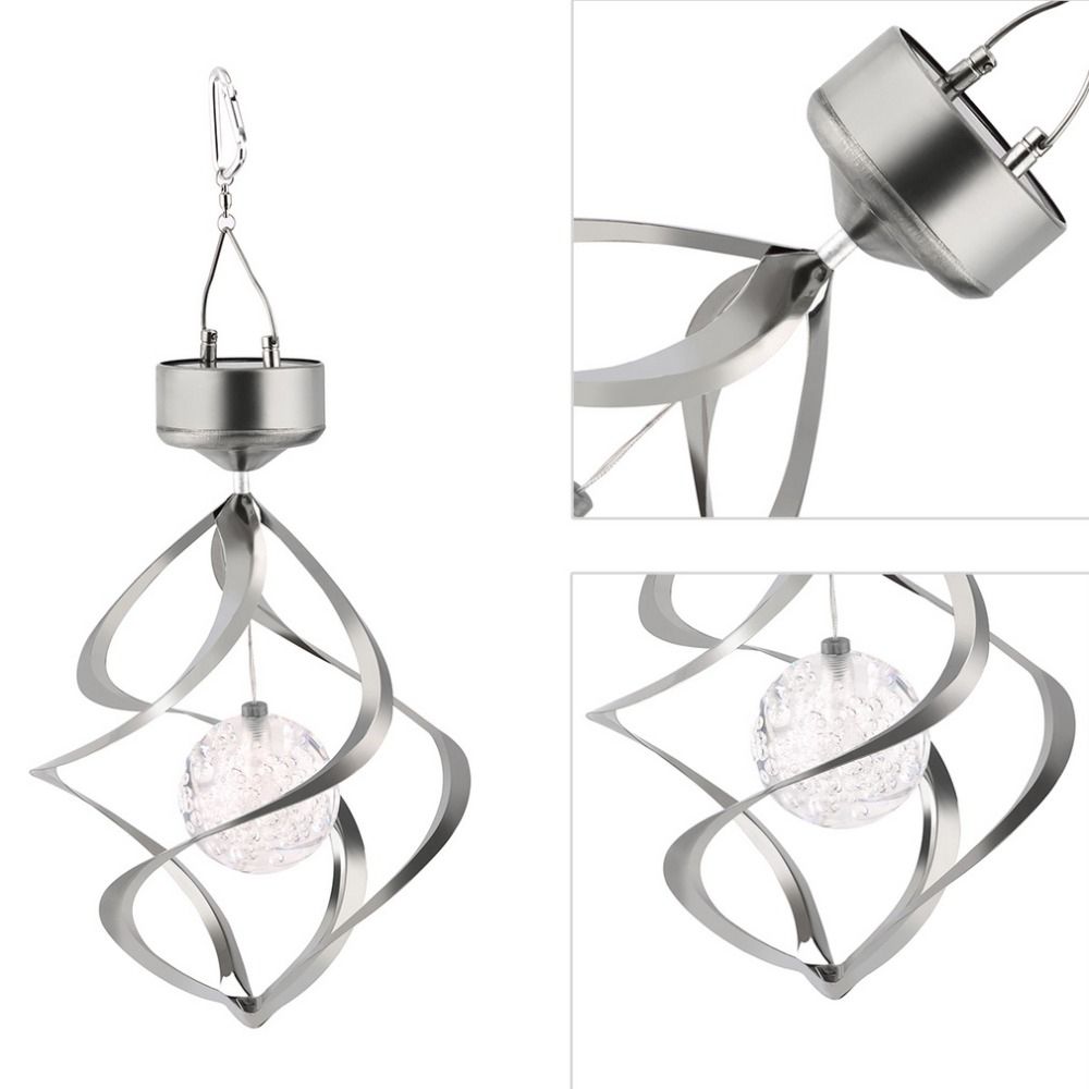 Color Changing Solar Powered LED Wind Chimes Wind Spinner