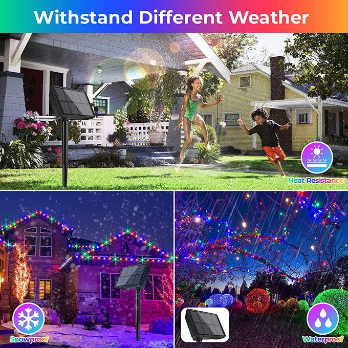 12 M Solar Lamp Outdoor Waterproof Fairy Lamp-Multicolour