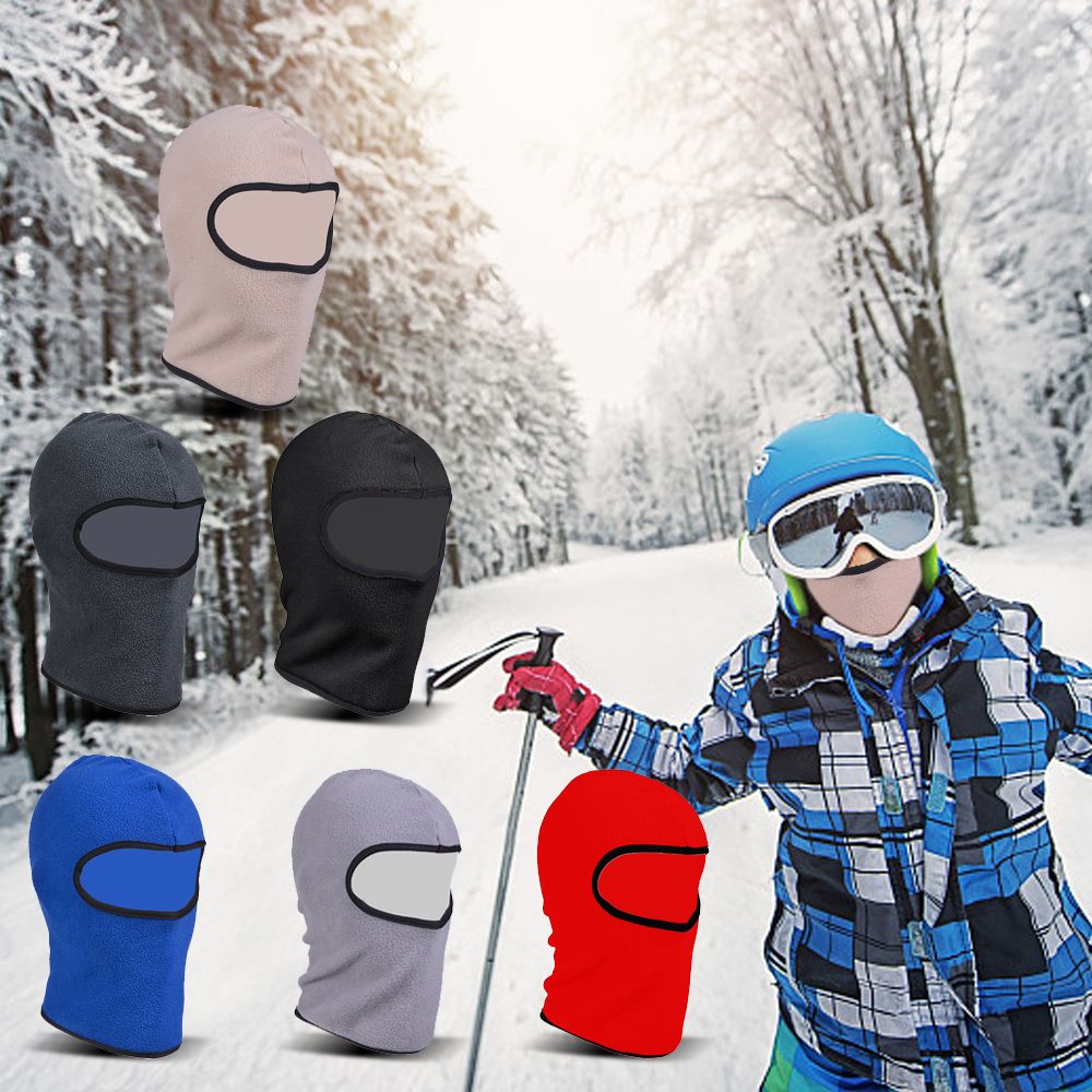 Kids Hat Winter Full Face Ski Mask Windproof Polar Fleece