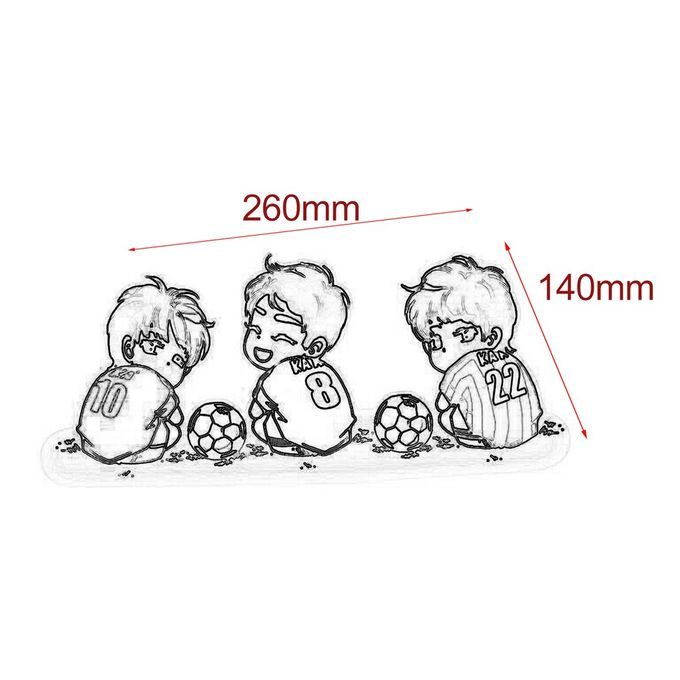 Funny  Artoon  Ar Sti Ker Football Player Pattern Sti Ker Waterproof De Als-multicolor-A23