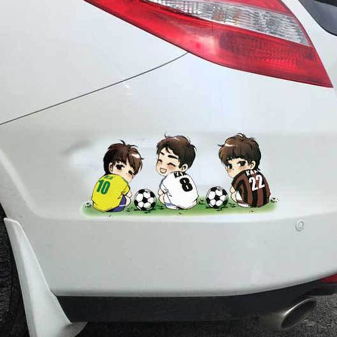 Funny  Artoon  Ar Sti Ker Football Player Pattern Sti Ker Waterproof De Als-multicolor-A23
