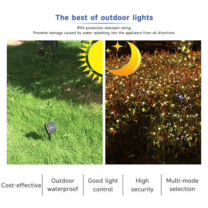 12 Meters Solar Lamp String Outdoor Waterproof Fairy Lamp