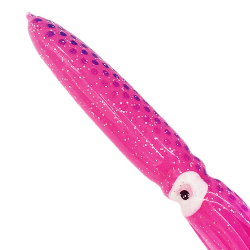 20cm/15g Plastic Squid Bait Realistic Luminous Sequin-Pink