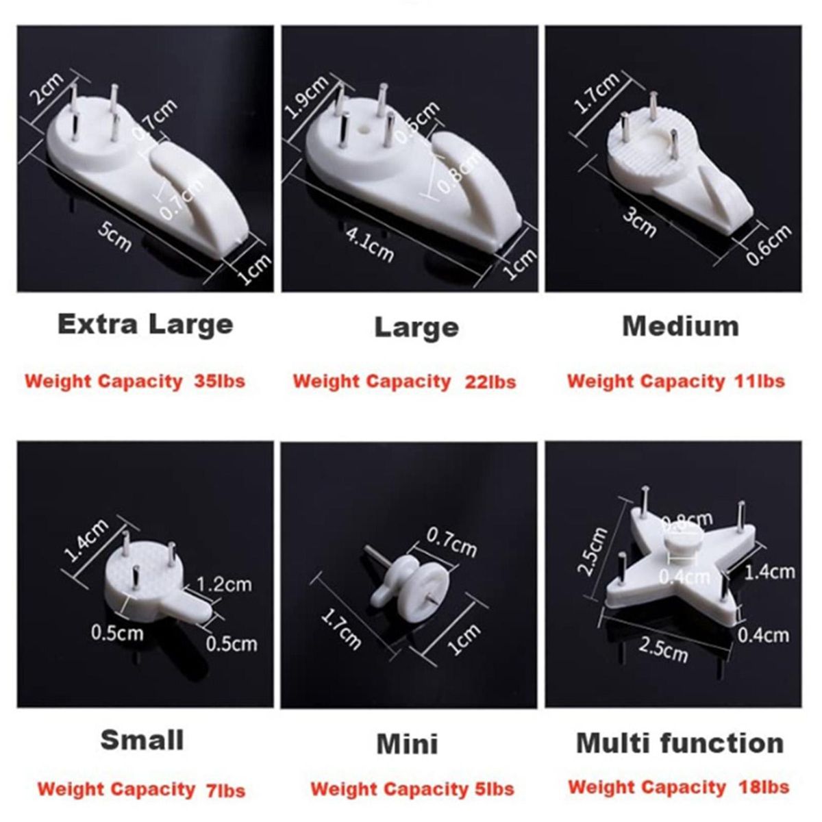40Pcs Invisible Nail Screws Wall Hooks No Trace Picture Hangers Traceless Multi-function Art Painting Frame Hanger