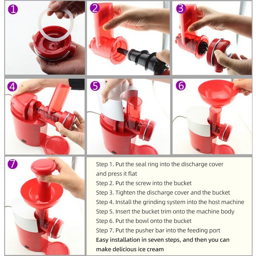 Ice Cream Machine Multifunctional Household Automatic 160W