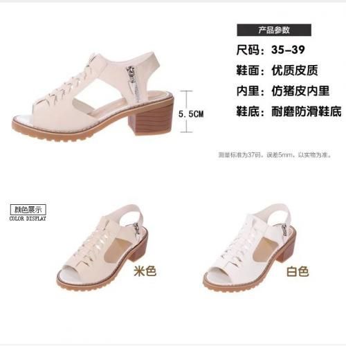 Ladies Berniso Sandals Wedge Heels Large Size Flat Sandals And Slippers-White