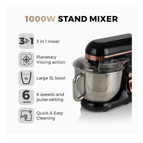 5L Stainless Steel Stand Mixer - 1000W