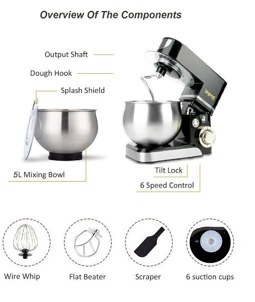 STAND CAKE MIXER 5L Powerful Performance