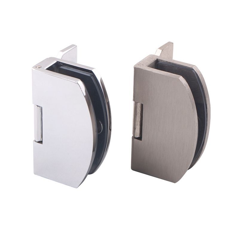 GlHinge Free Punching Zinc Alloy Brushed / Bright Hinges For Wine Cabinet Display Cabinet 5-8mm / 8-10mm Thickness Glass