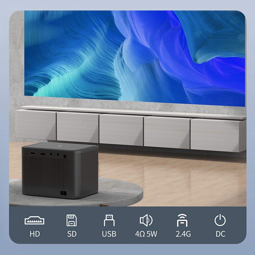 4500 Lumens Smart Projector 230-Inch LCD Multimedia Movie