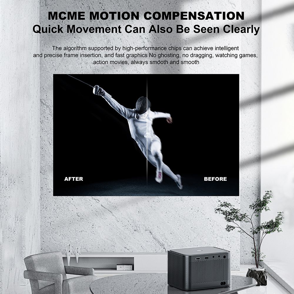 4500 Lumens Smart Projector 230-Inch LCD Multimedia Movie