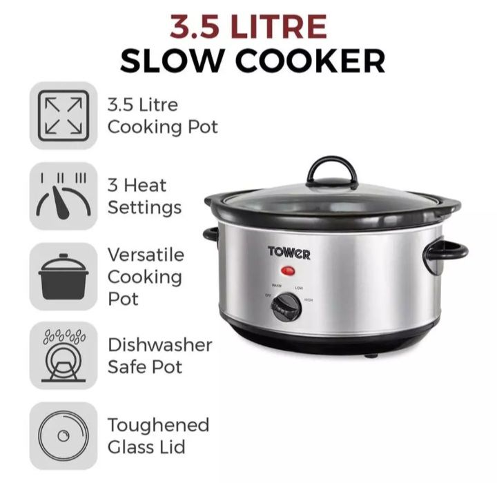 Family 3.5L Stainless Steel Slow Cooker