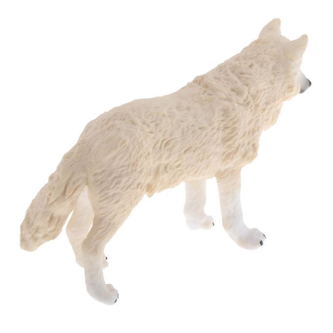 2Pcs Mini Wildlife White Wolf Model Action Figures Toys Props Home