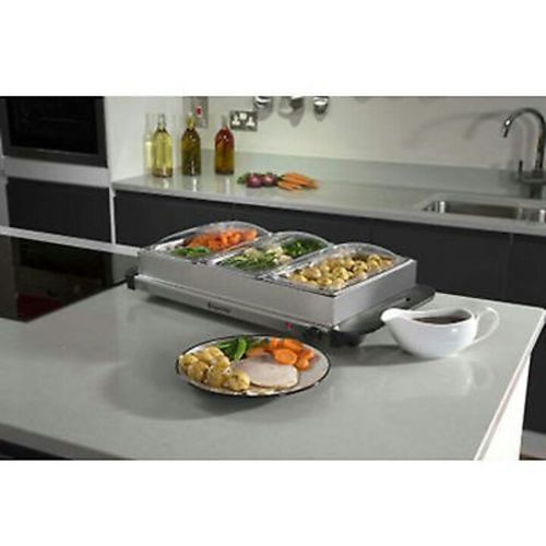 Three Tray Buffet Server & Plate Warmer