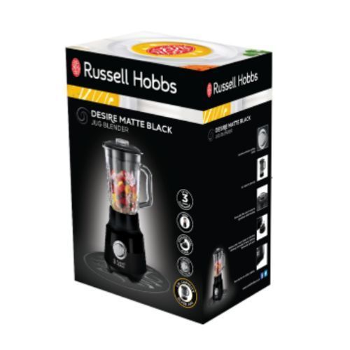 Desire Matte Black Jug Blender - 650W