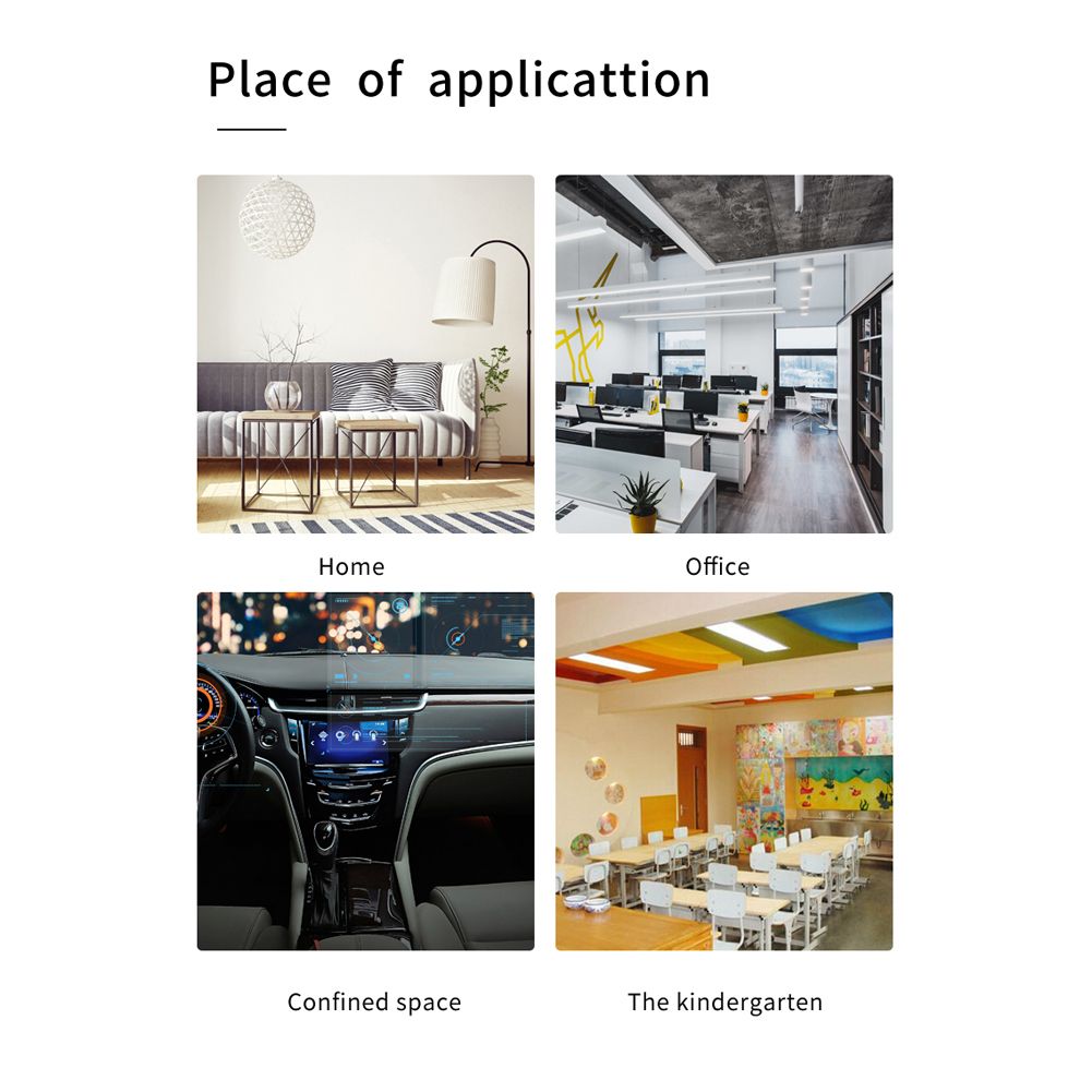 9 In 1 Temperature Humidity Co2 Meters Air Quality Detector PM2.5 PM10 HCHO TVOC CO CO2 LCD Color Display