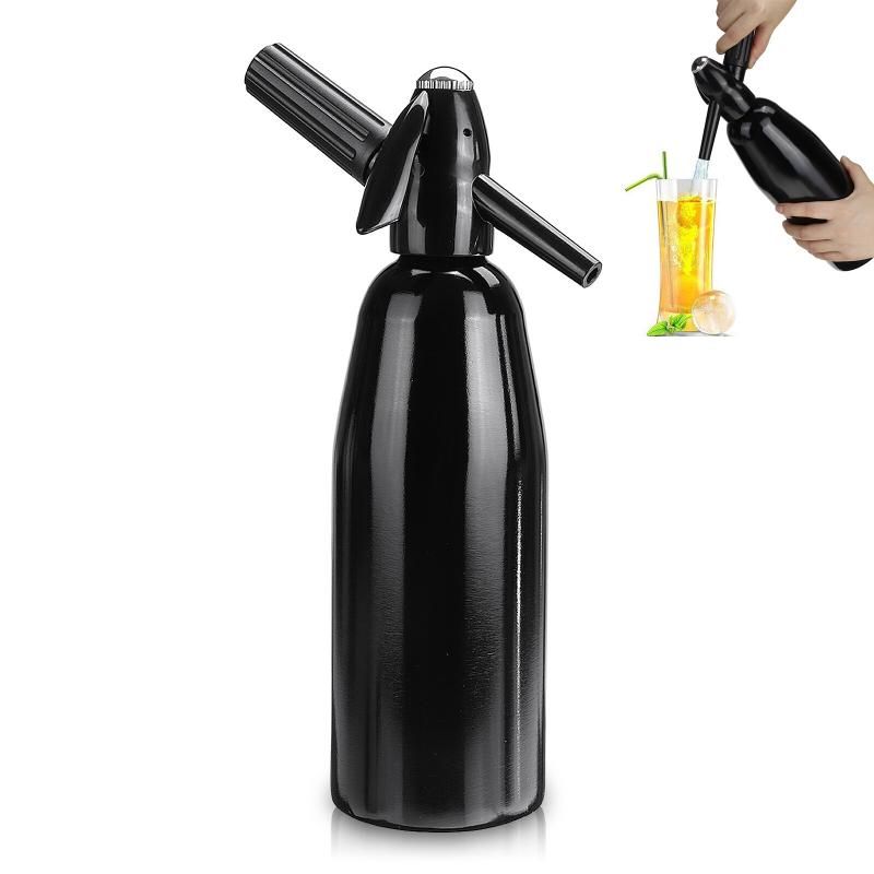 Soda Siphon Sparkling Water Maker (Black)