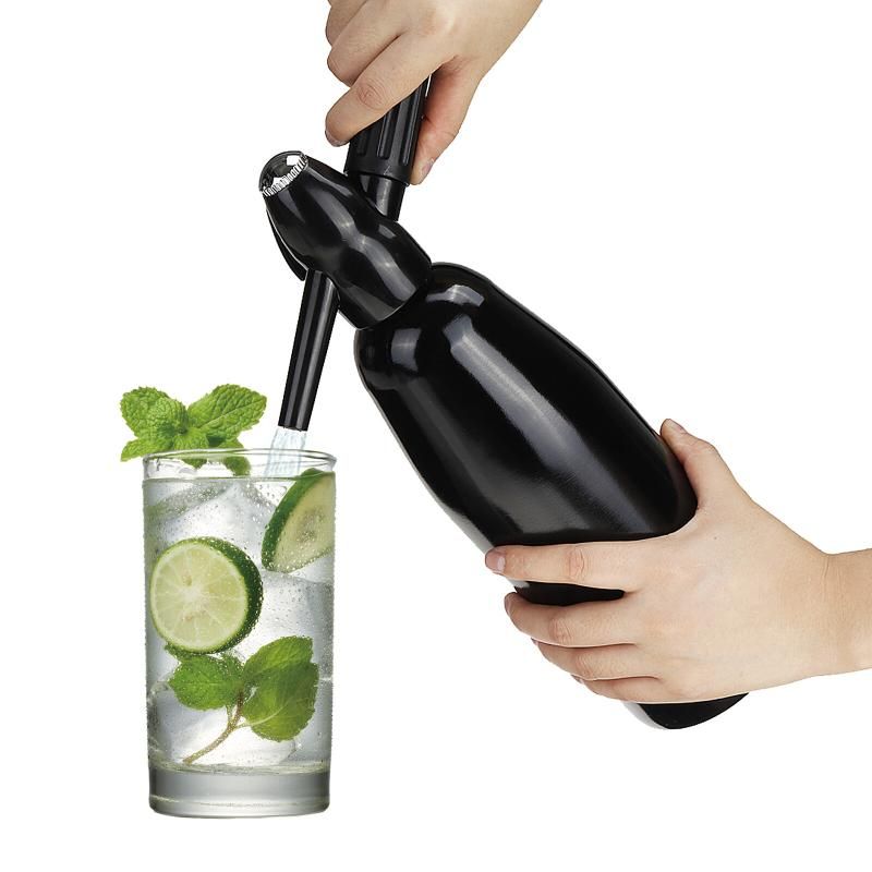 Soda Siphon Sparkling Water Maker (Black)