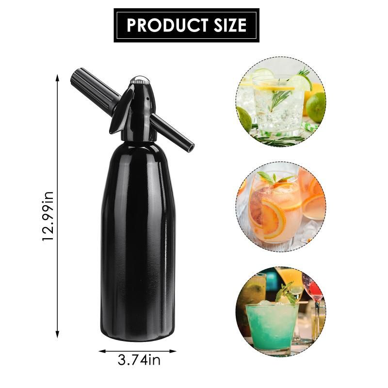 Soda Siphon Sparkling Water Maker (Black)
