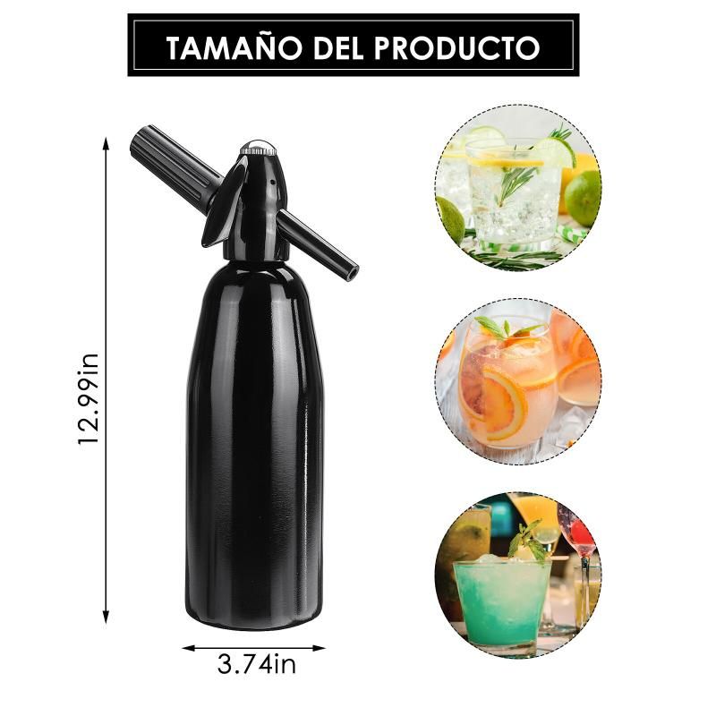 Soda Siphon Sparkling Water Maker (Black)