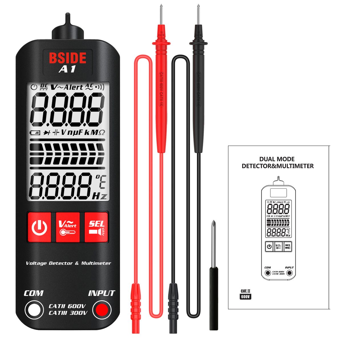 A1 Mini Multimeter LCD Digital Tester Voltage Detector 2000 Counts