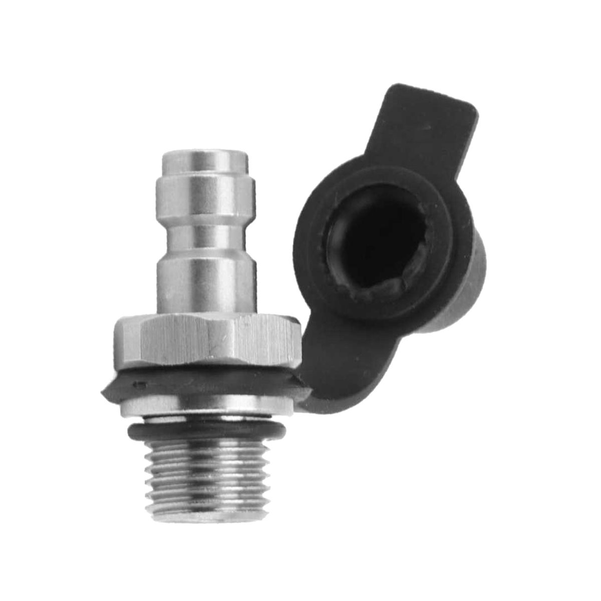 CO2 Inflation Connector 38-24UNF Male Inflation Connector Stainless Steel Soda Water Bottle Parts with Gasket