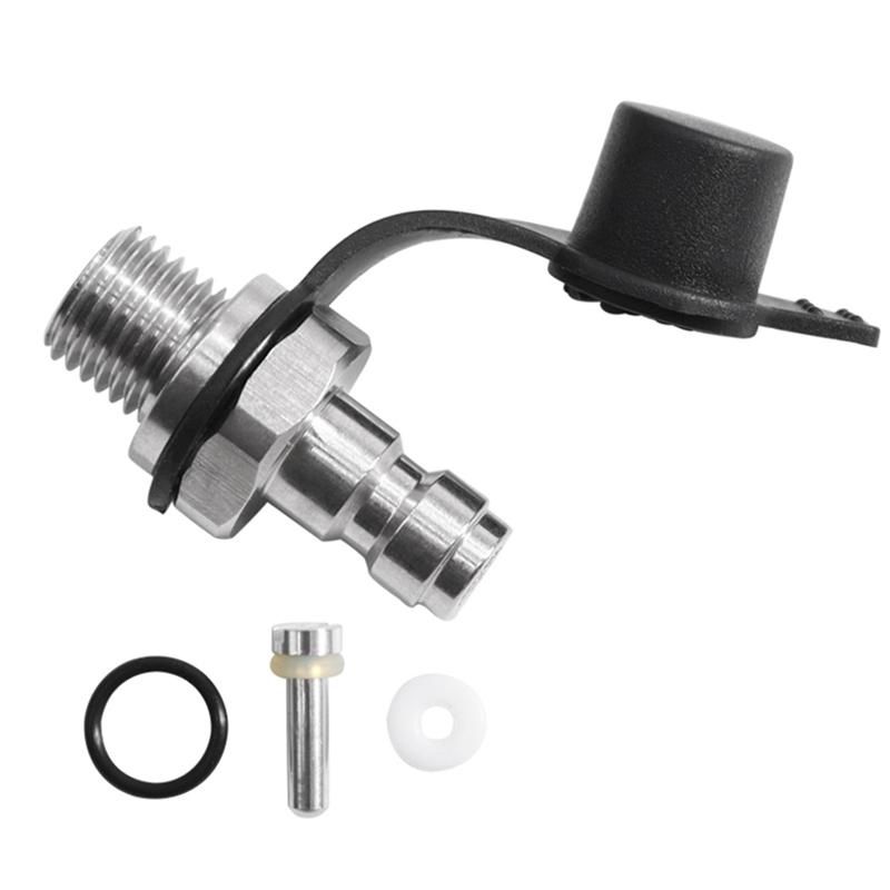 CO2 Inflation Connector 38-24UNF Male Inflation Connector Stainless Steel Soda Water Bottle Parts with Gasket