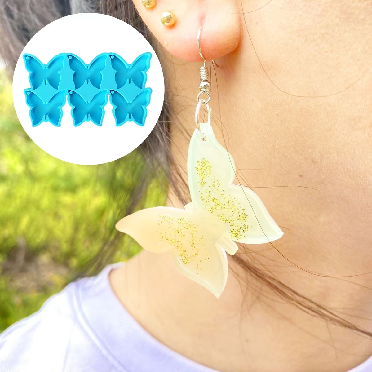 Silicone Mold DIY Butterfly Silicone Mold Blue