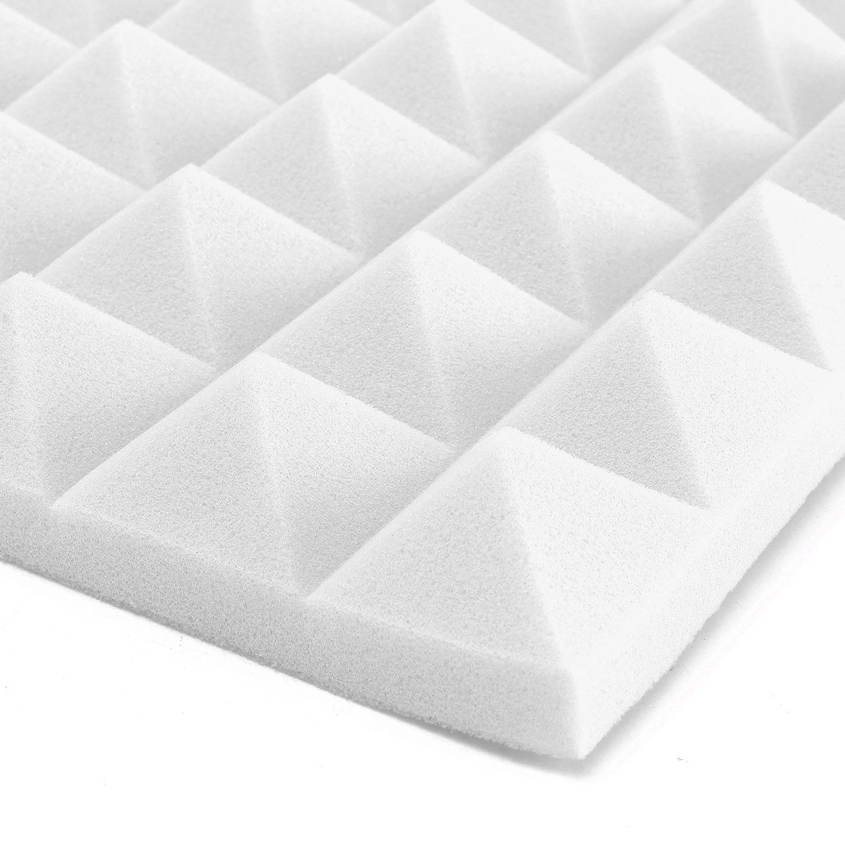 4pcs 30*30*5cm Soundproof Sponge Acoustic Panels Tiles Studio Sound Proofing Insulation Close Foam Mat For Studio, Piano Room, Drum Room, Anchor's Room, Home Theater, KTV, Meeting Rooms, Instrument Rooms, Etc. White (white)