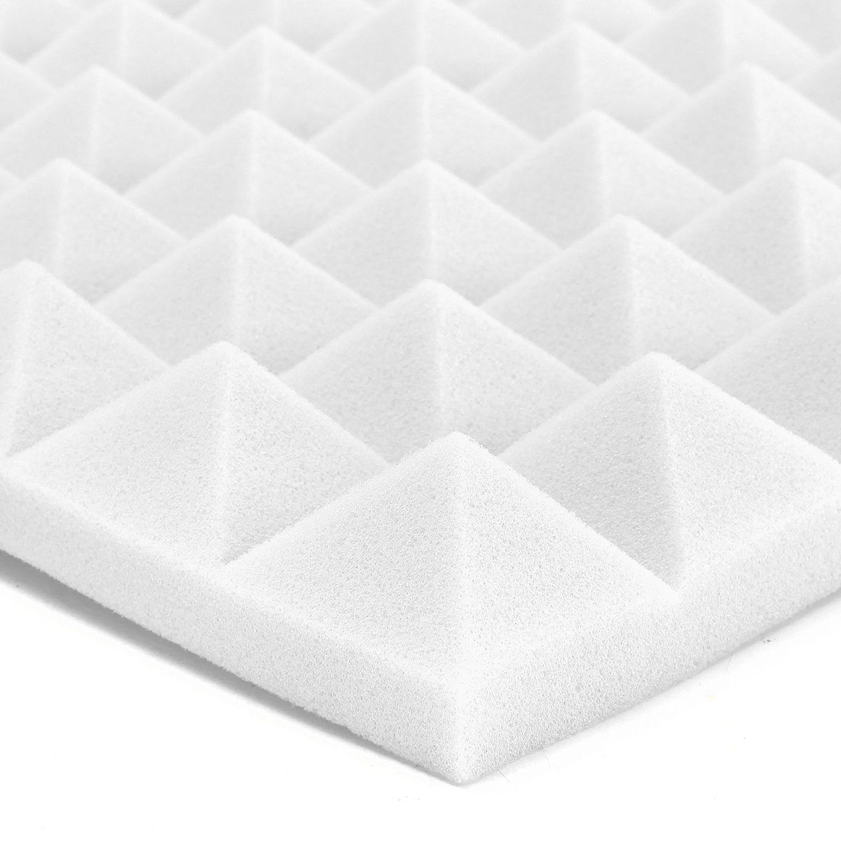4pcs 30*30*5cm Soundproof Sponge Acoustic Panels Tiles Studio Sound Proofing Insulation Close Foam Mat For Studio, Piano Room, Drum Room, Anchor's Room, Home Theater, KTV, Meeting Rooms, Instrument Rooms, Etc. White (white)