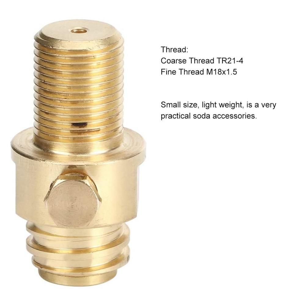 Soda Cylinder Valve CO2 Refill Adapter Converter M18X15 Soda Bottles Cylinder Refill Adapter for Tanks