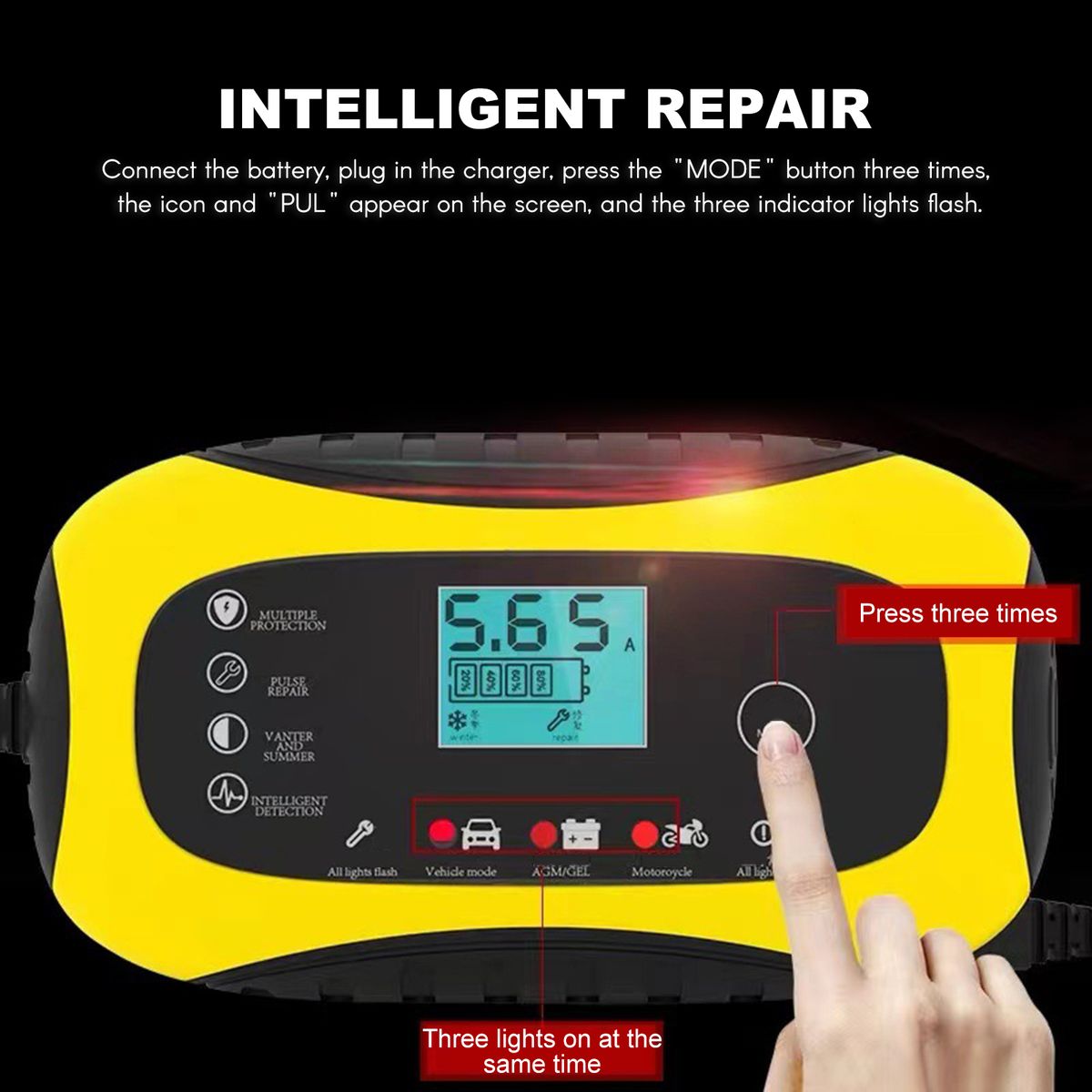 Car Battery Charger 12V / 6A Automatic Smart Battery Charger