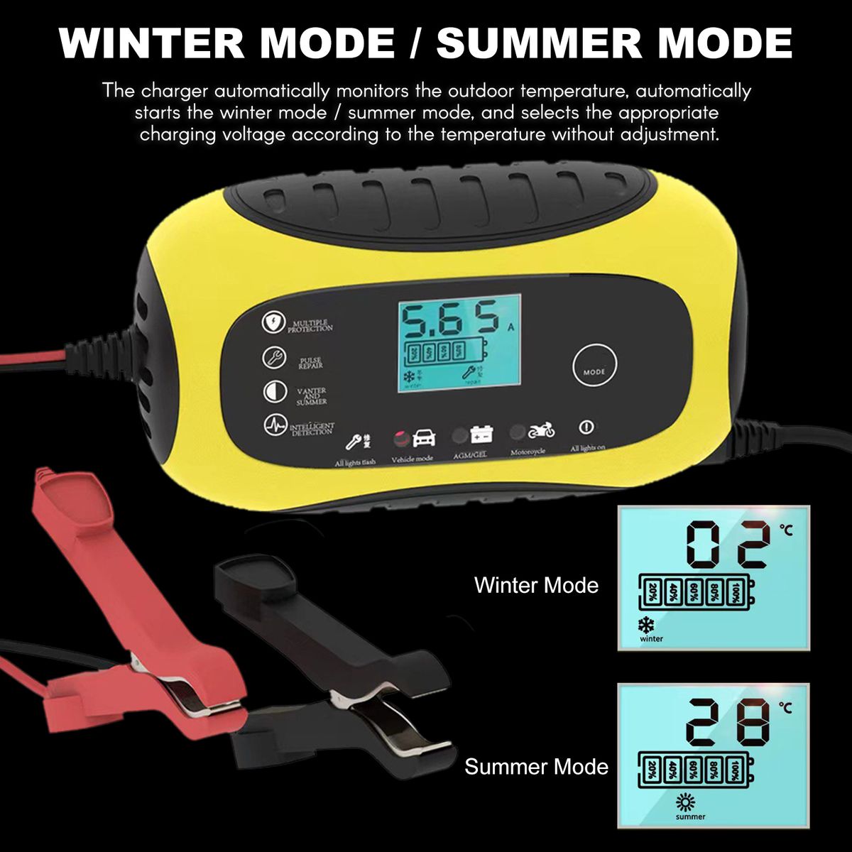 Car Battery Charger 12V / 6A Automatic Smart Battery Charger