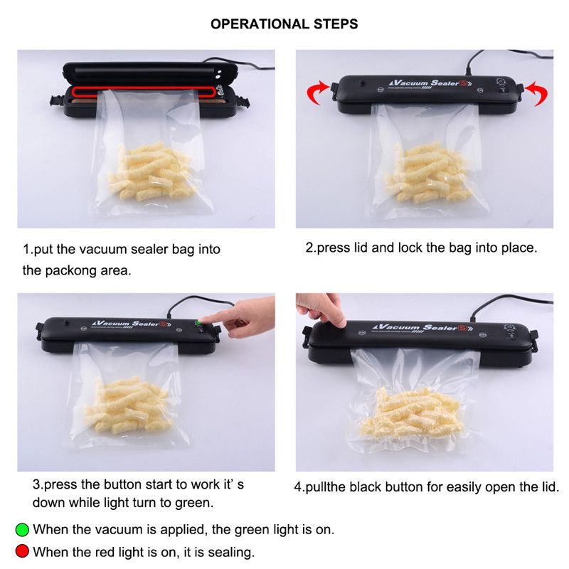 Automatic Food Vacuum Sealer With 10PCS Sealer Bags