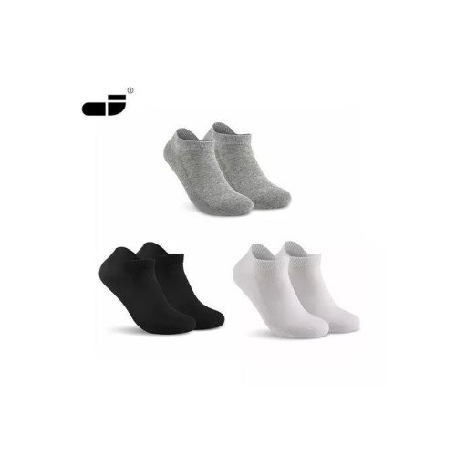 Men's Ankle Socks - 3 Pairs- white -grey -black