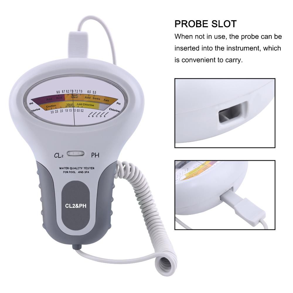 CL2&PH Tester Residual Chlorine Water Quality Analyzer For Drinking Water Swimming Pool Aquarium