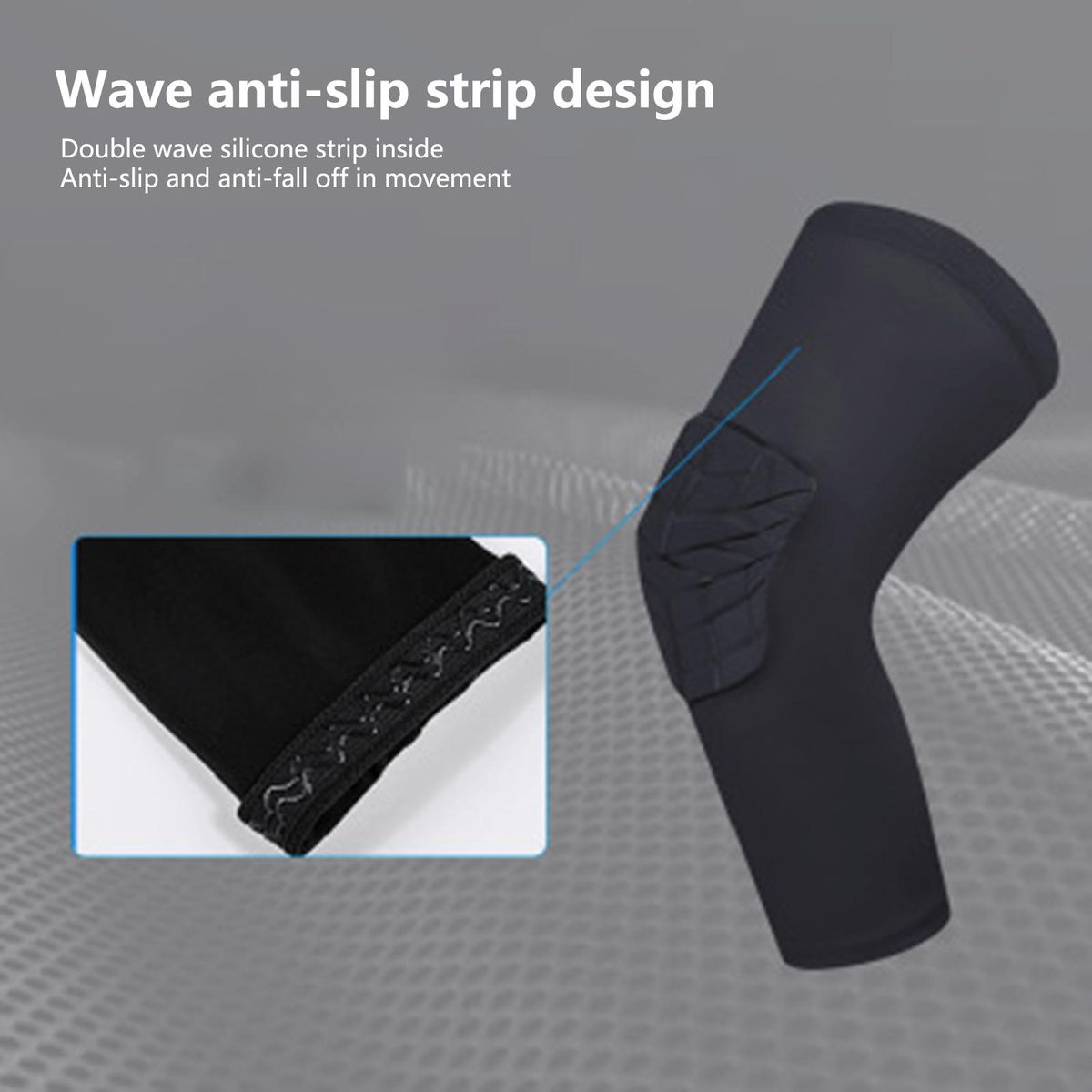 1Pc Knee Sleeve Men Women Leg Support Black