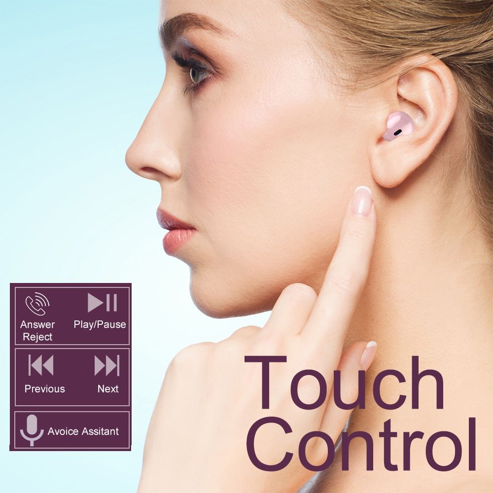 Invisible Wireless Earbuds With Mic Bluetooth 5.0 Tiny Earphone With Earphone