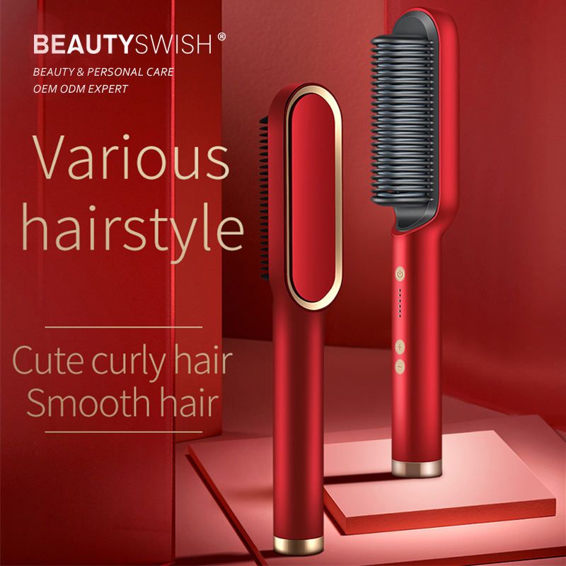 Multifunctional Straightening Comb And Curling Iron 2 In 1