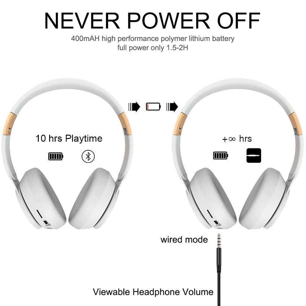 Wireless Bluetooth Headphones With Microphone Support Memory Card Earphone