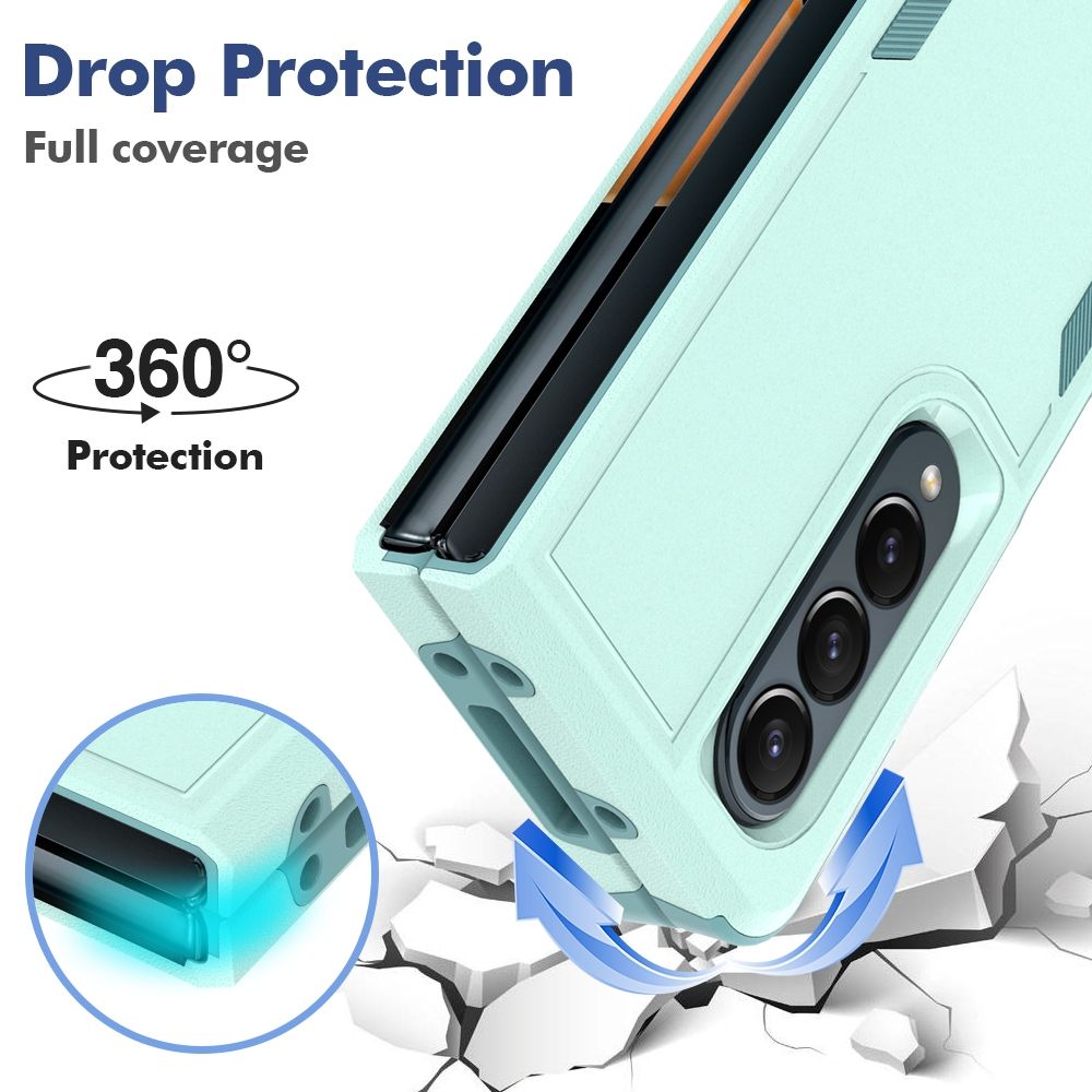 For Samsung Galaxy Z Fold4 2 In 1 PC + TPU Shockproof Phone Case(Green)