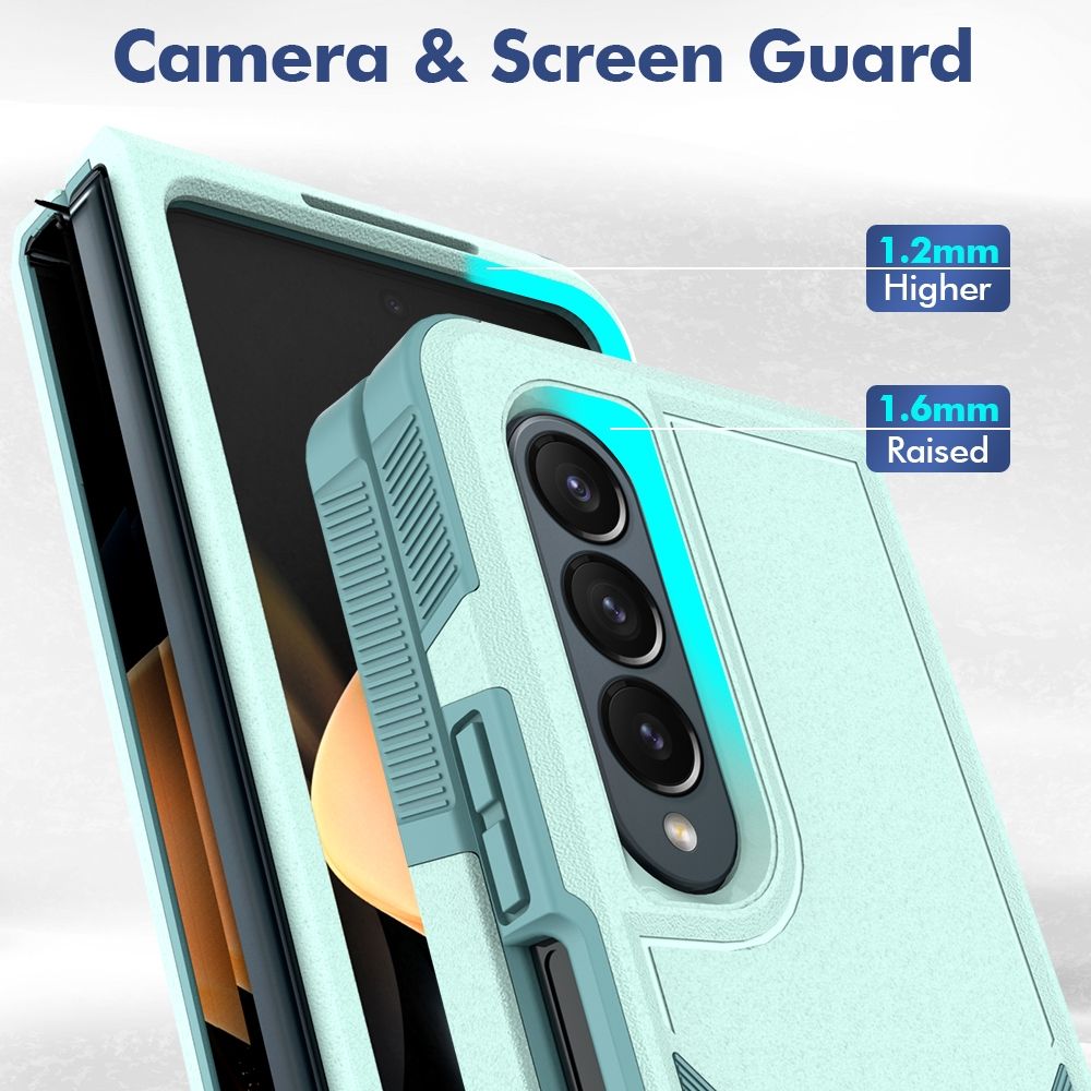 For Samsung Galaxy Z Fold4 2 In 1 PC + TPU Shockproof Phone Case(Green)